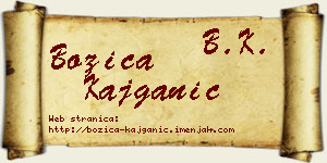 Božica Kajganić vizit kartica